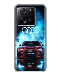 Чехол для Xiaomi 13T с картинкой «Audi Sport — неон»