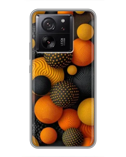 Чехол для Xiaomi 13T с картинкой «Объемные оранжевые сферы» Чехол для Xiaomi 13T с картинкой «Объемные оранжевые сферы»