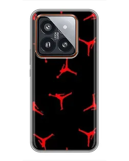 Чехол для Xiaomi 14 Pro с картинкой «Jordan Red Pattern» Чехол для Xiaomi 14 Pro с картинкой «Jordan Red Pattern»
