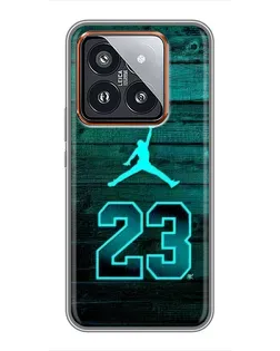 Чехол для Xiaomi 14 Pro с картинкой «Jordan Cyan 23» Чехол для Xiaomi 14 Pro с картинкой «Jordan Cyan 23»