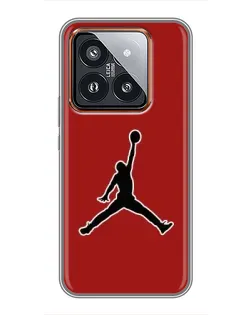 Чехол для Xiaomi 14 Pro с картинкой «Jordan Red Back» Чехол для Xiaomi 14 Pro с картинкой «Jordan Red Back»