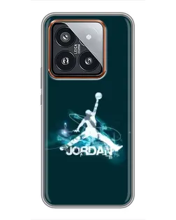 Чехол для Xiaomi 14 Pro с картинкой «Jordan Blue Fire» Чехол для Xiaomi 14 Pro с картинкой «Jordan Blue Fire»