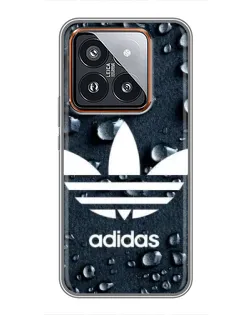 Чехол для Xiaomi 14 Pro с картинкой «Adidas Trefoil Blue» Чехол для Xiaomi 14 Pro с картинкой «Adidas Trefoil Blue»