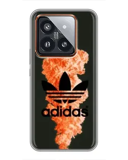 Чехол для Xiaomi 14 Pro с картинкой «Оранжевый дым Adidas» Чехол для Xiaomi 14 Pro с картинкой «Оранжевый дым Adidas»