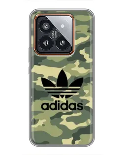 Чехол для Xiaomi 14 Pro с картинкой «Милитари стиль Adidas» Чехол для Xiaomi 14 Pro с картинкой «Милитари стиль Adidas»