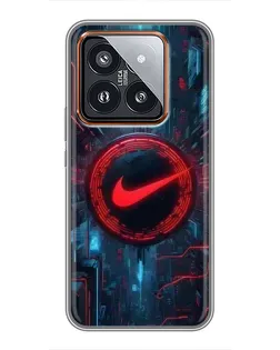 Чохол для Xiaomi 14 Pro з картинкою «Техногенний стиль Nike»