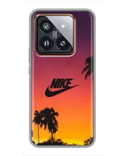 Чохол для Xiaomi 14 Pro з картинкою «Nike на заході сонця»