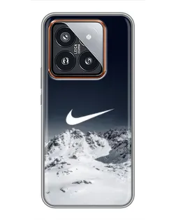 Чохол для Xiaomi 14 Pro з картинкою «Nike — зимові гори»