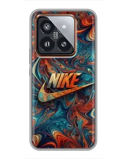 Чохол для Xiaomi 14 Pro з картинкою «Nike в абстракції»