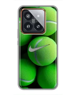 Чохол для Xiaomi 14 Pro з картинкою «Тенісні м'ячі Найк»