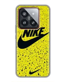 Чохол для Xiaomi 14 Pro з картинкою «Жовтий текстурний Nike»