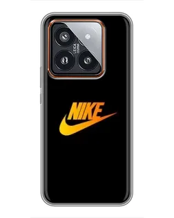Чохол для Xiaomi 14 Pro з картинкою «Золотий логотип Nike»