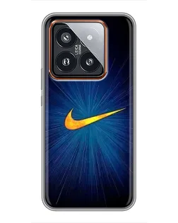 Чохол для Xiaomi 14 Pro з картинкою «Синій пульс Nike»