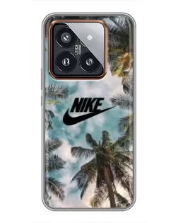 Чохол для Xiaomi 14 Pro з картинкою «Тропічний принт Nike»