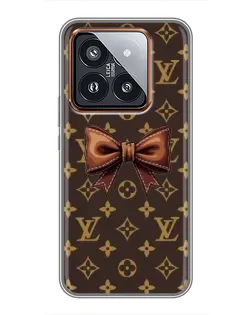Чехол для Xiaomi 14 Pro с картинкой «LV с бантом» Чехол для Xiaomi 14 Pro с картинкой «LV с бантом»