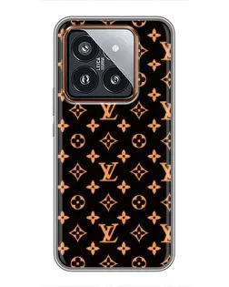 Чехол для Xiaomi 14 Pro с картинкой «Золотая монограмма LV» Чехол для Xiaomi 14 Pro с картинкой «Золотая монограмма LV»