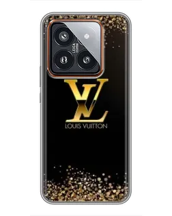 Чехол для Xiaomi 14 Pro с картинкой «LV — золотые искры» Чехол для Xiaomi 14 Pro с картинкой «LV — золотые искры»