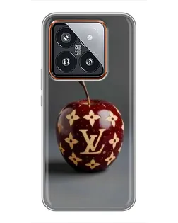 Чехол для Xiaomi 14 Pro с картинкой «Красное яблоко LV»