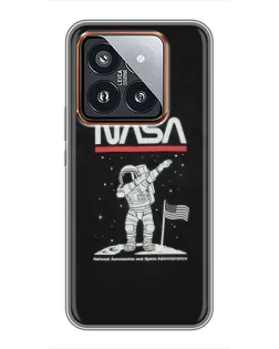 Чохол для Xiaomi 14 Pro з картинкою «NASA — крокуємо по Місяцю» Чохол для Xiaomi 14 Pro з картинкою «NASA — крокуємо по Місяцю»
