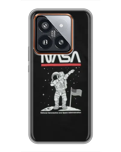 Чохол для Xiaomi 14 Pro з картинкою «NASA — крокуємо по Місяцю» Чохол для Xiaomi 14 Pro з картинкою «NASA — крокуємо по Місяцю»