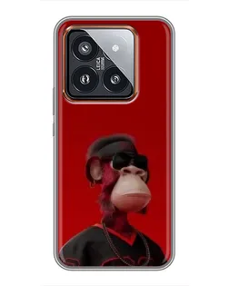 Чохол для Xiaomi 14 Pro з картинкою «Bored Ape в червоному»