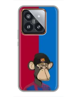 Чохол для Xiaomi 14 Pro з картинкою «Bored Ape — фанат Барси»