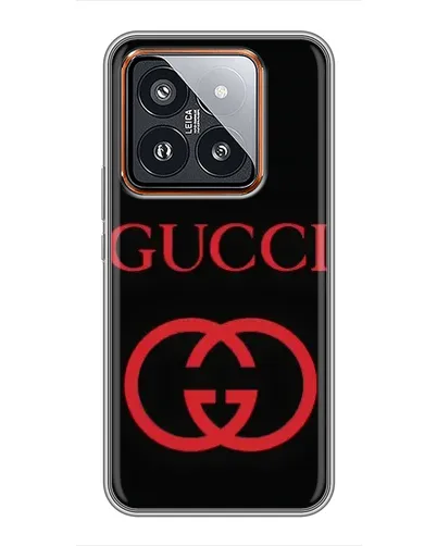 Чохол для Xiaomi 14 Pro з картинкою «Gucci — червоний логотип» Чохол для Xiaomi 14 Pro з картинкою «Gucci — червоний логотип»