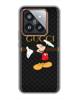 Чохол для Xiaomi 14 Pro з картинкою «Міккі Маус Gucci»