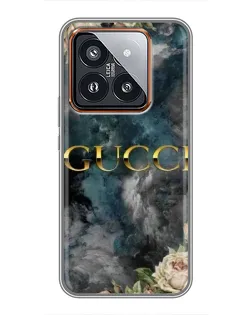Чохол для Xiaomi 14 Pro з картинкою «Абстрактні квіти Gucci»