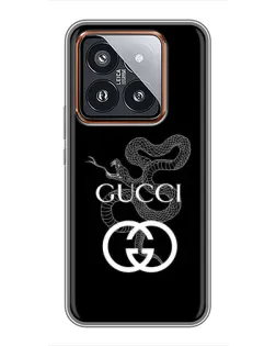 Чохол для Xiaomi 14 Pro з картинкою «Gucci — срібна змія»