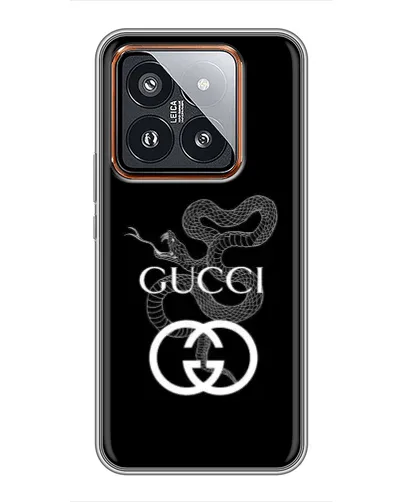 Чохол для Xiaomi 14 Pro з картинкою «Gucci — срібна змія» Чохол для Xiaomi 14 Pro з картинкою «Gucci — срібна змія»