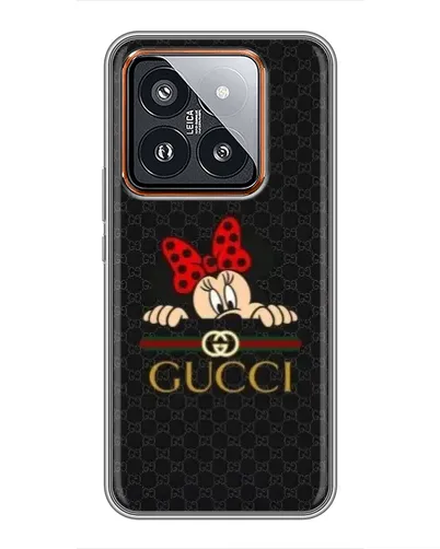 Чохол для Xiaomi 14 Pro з картинкою «Мінні Маус Gucci — чорний» Чохол для Xiaomi 14 Pro з картинкою «Мінні Маус Gucci — чорний»