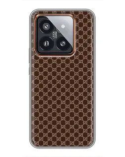Чохол для Xiaomi 14 Pro з картинкою «Gucci — шоколадна сітка»
