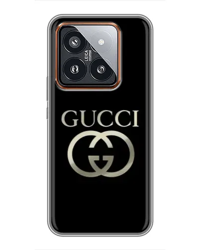 Чехол для Xiaomi 14 Pro с картинкой «Gucci — золото на черном» Чехол для Xiaomi 14 Pro с картинкой «Gucci — золото на черном»
