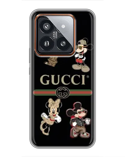Чехол для Xiaomi 14 Pro с картинкой «Gucci — герои Disney и монограмма» Чехол для Xiaomi 14 Pro с картинкой «Gucci — герои Disney и монограмма»