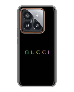 Чохол для Xiaomi 14 Pro з картинкою «Gucci — неоновий мінімалізм»