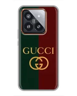 Чохол для Xiaomi 14 Pro з картинкою «Gucci — темно-зелений градієнт»