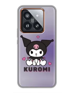 Чехол для Xiaomi 14 Pro с картинкой «Kuromi — фиолетовый арт» Чехол для Xiaomi 14 Pro с картинкой «Kuromi — фиолетовый арт»