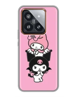 Чехол для Xiaomi 14 Pro с картинкой «My Melody и Kuromi» Чехол для Xiaomi 14 Pro с картинкой «My Melody и Kuromi»