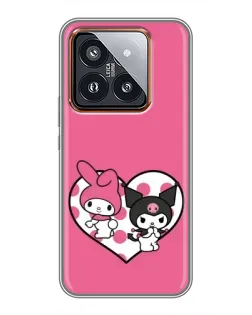 Чехол для Xiaomi 14 Pro с картинкой «Kuromi и My Melody» Чехол для Xiaomi 14 Pro с картинкой «Kuromi и My Melody»