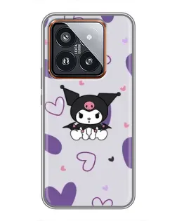 Чехол для Xiaomi 14 Pro с картинкой «Kuromi и лавандовые сердца» Чехол для Xiaomi 14 Pro с картинкой «Kuromi и лавандовые сердца»