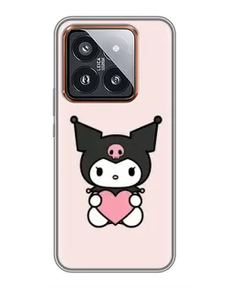 Чехол для Xiaomi 14 Pro с картинкой «Kuromi и сердце» Чехол для Xiaomi 14 Pro с картинкой «Kuromi и сердце»