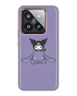 Чехол для Xiaomi 14 Pro с картинкой «Kuromi на лиловом фоне» Чехол для Xiaomi 14 Pro с картинкой «Kuromi на лиловом фоне»