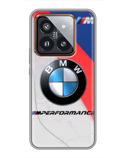 Чехол для Xiaomi 14 Pro с картинкой «BMW Performance стиль»