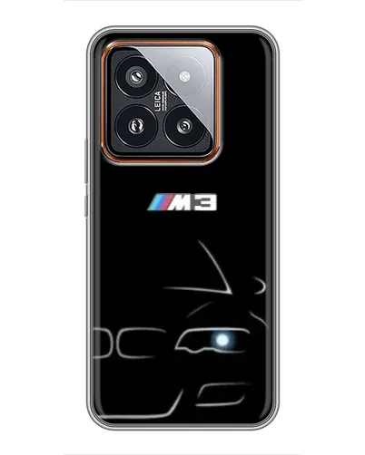 Чехол для Xiaomi 14 Pro с картинкой «Минималистичный принт BMW M3» Чехол для Xiaomi 14 Pro с картинкой «Минималистичный принт BMW M3»