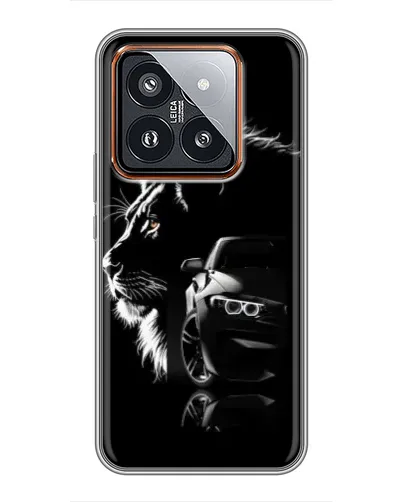 Чехол для Xiaomi 14 Pro с картинкой «BMW и лев» Чехол для Xiaomi 14 Pro с картинкой «BMW и лев»