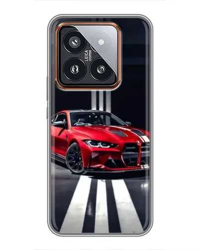 Чехол для Xiaomi 14 Pro с картинкой «Красная BMW на дороге» Чехол для Xiaomi 14 Pro с картинкой «Красная BMW на дороге»