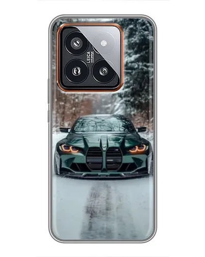 Чехол для Xiaomi 14 Pro с картинкой «BMW в зимнем лесу» Чехол для Xiaomi 14 Pro с картинкой «BMW в зимнем лесу»