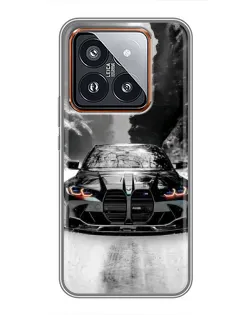 Чехол для Xiaomi 14 Pro с картинкой «BMW — акварельный дрифт»