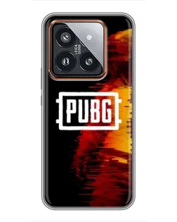 Чехол для Xiaomi 14 Pro с картинкой «Яркий логотип PUBG»